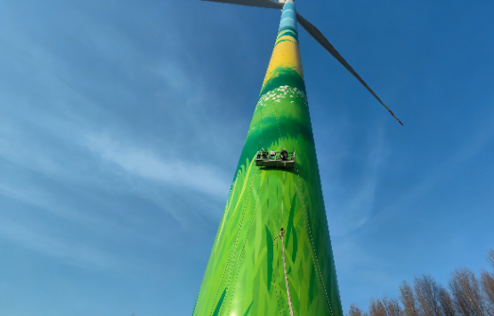 艺术赋能绿色能源 宏亚高空绘就彰武风电人文新地标